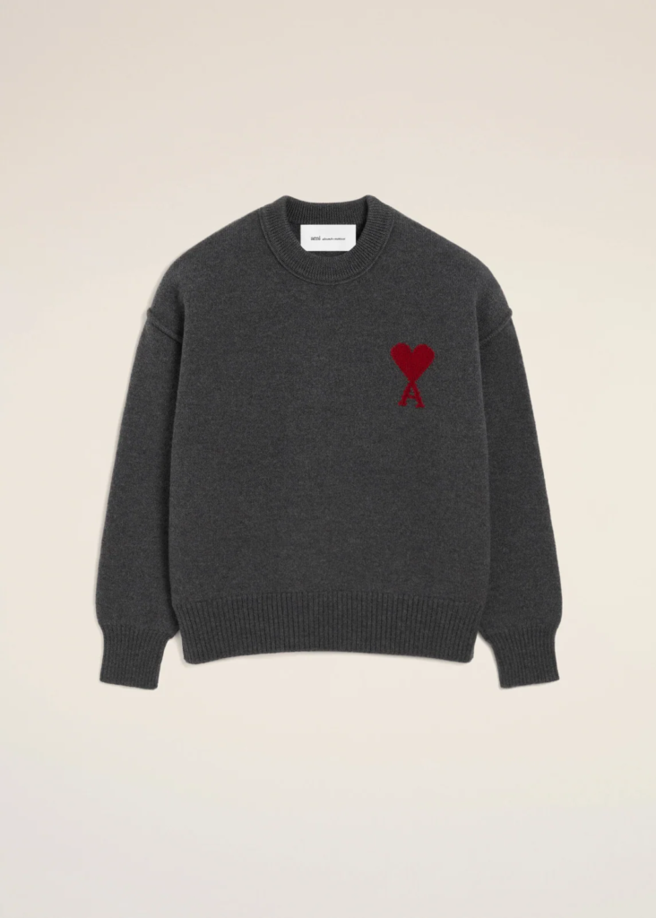 PULL GRIS COL ROND AMl